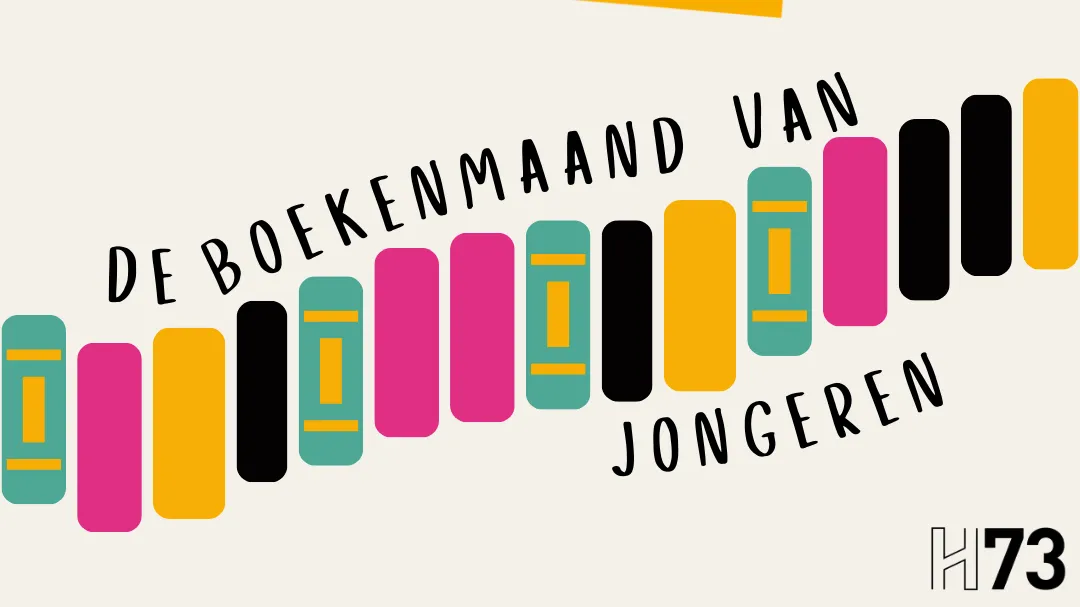 tekst in groen, roze en geel